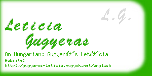 leticia gugyeras business card
